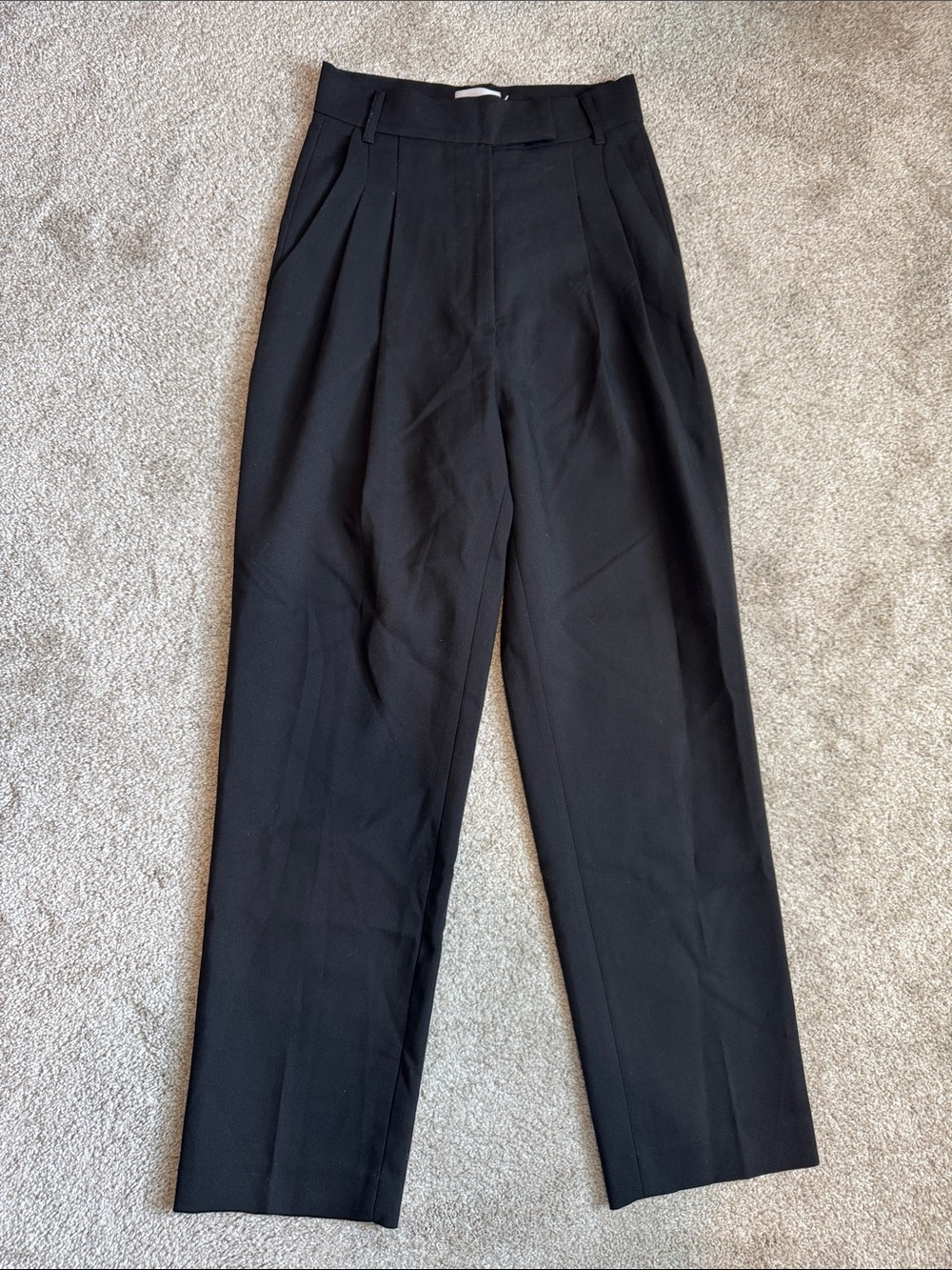 Pixie Market Black Pleated High-Waist Dress Pants XS